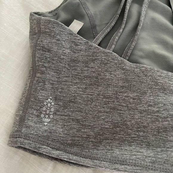 Free People Movement Grey Mantra Cropped Tank Top - Picture 7 of 8